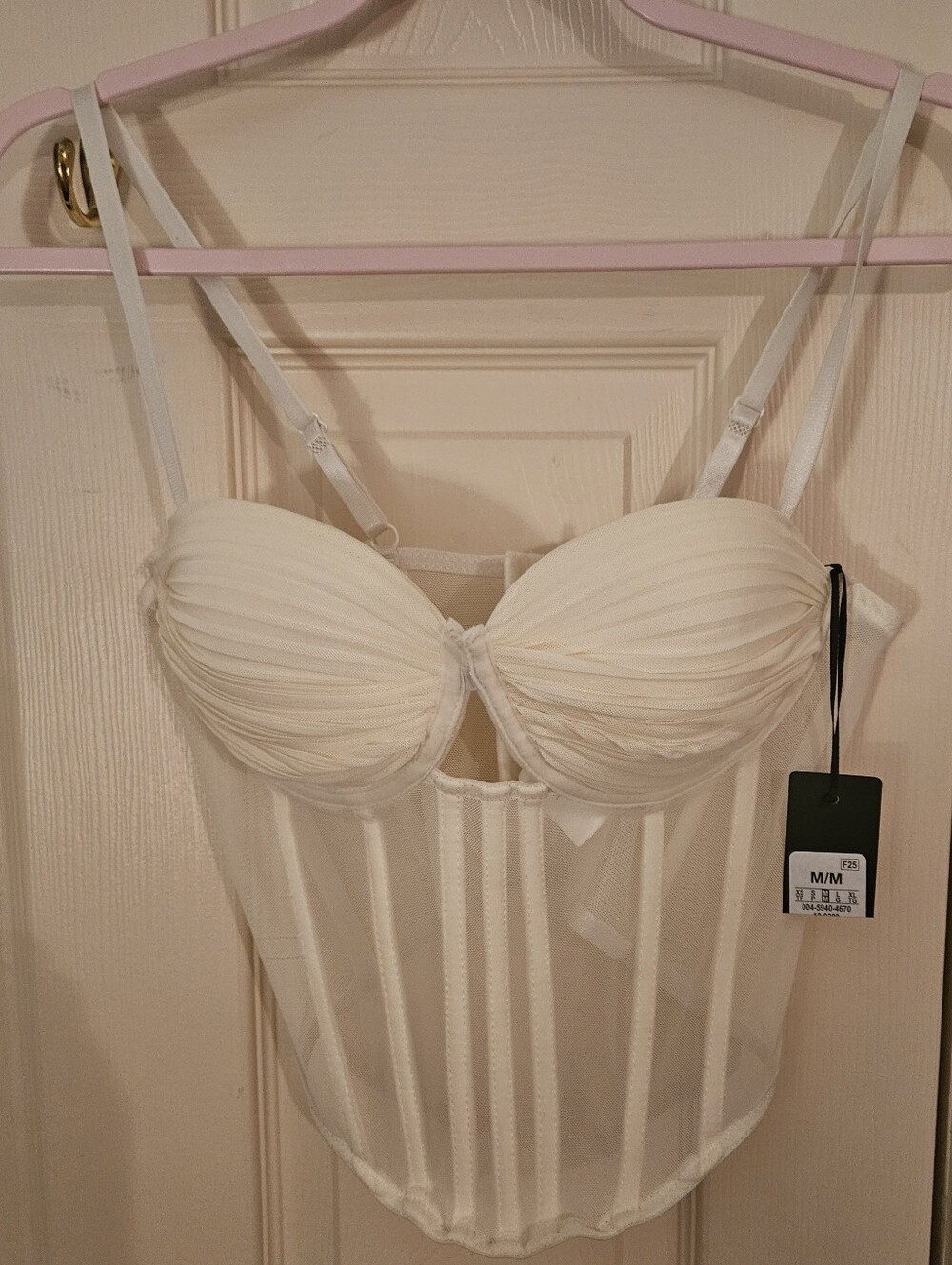 Forever 21 White Bustier Top, NWT